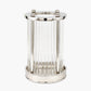 Silver Metal and Clear Glass Rod Hurricane Small