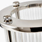 Silver Metal and Clear Glass Rod Hurricane Small