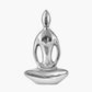 Silver Metal Sitting Yoga Pose Ornament