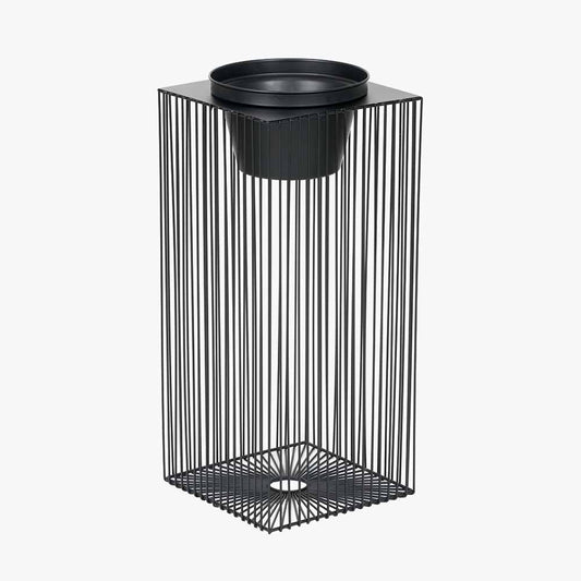 Black Metal Strut Planter Large