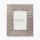 Antique Silver Metal Croc Print 5 x 7 Photo Frame