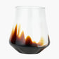 Pecan Brown and Clear Glass Bell Shaped Vase Large