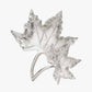 Silver Metal Dual Oak Leaf Bowl
