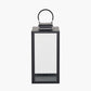 Black Stainless Steel and Glass Large Rectangular Lantern