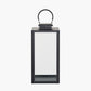 Black Stainless Steel and Glass Large Rectangular Lantern