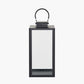 Black Stainless Steel and Glass Large Rectangular Lantern