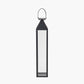 Black Stainless Steel and Glass Large Tall Lantern