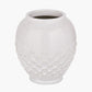 Willow White Leaf Detail Stoneware Vase