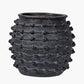 Black Bobble Fibrestone  Decorative Planter Large