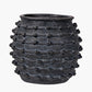 Black Bobble Fibrestone  Decorative Planter Large