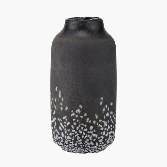 Etna Black and White Glass Vase