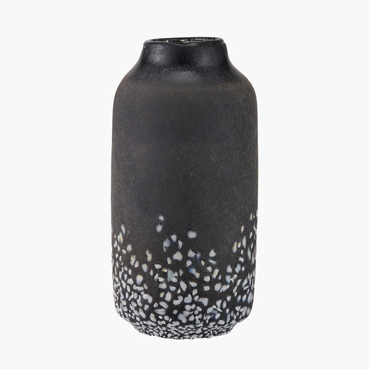 Etna Black and White Glass Vase
