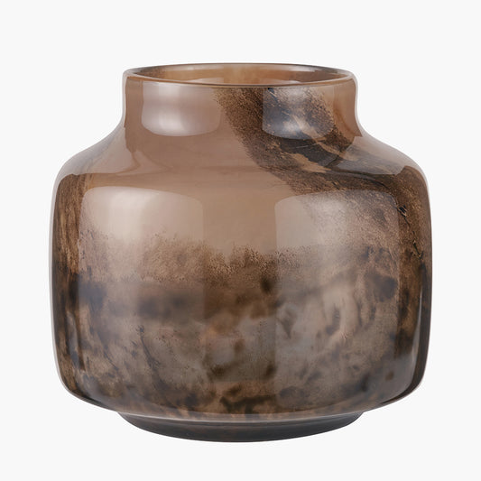 Cerdanya Brown and Beige Glass Vase