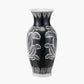 Asteria Black and White Feather Ceramic Urn Vase