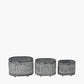 S/3 Galvanised Zinc Oval Planters