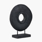 Black Handcarved Mango Wood Circular Ornament