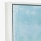 Blues Abstract Canvas with White Frame