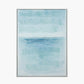 Blues Abstract Canvas with White Frame