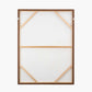 Natural and White Abstract Canvas with Natural Frame Large