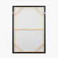 Grey and White Abstract Canvas with Black Frame