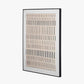 Natural Canvas with Black Stripe Pattern and Black Frame