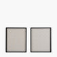 S/2 Circular Pattern Natural Paper Design Wall Art with Black Frames