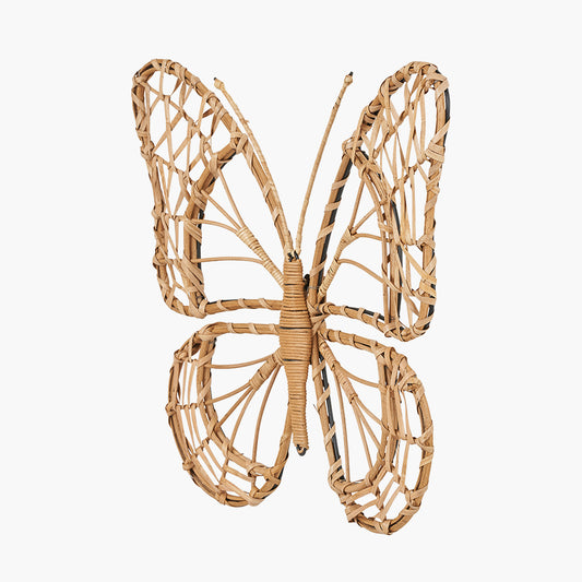 Natural Rattan Butterfly Wall Art Medium