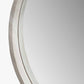 Grey Oak Wood Veneer Slim Frame Round Wall Mirror