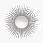 Black and Gold Metal Starburst Design Round Wall Mirror