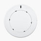 White Marble Effect Wood Veneer Round Wall Mirror