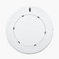 White Marble Effect Wood Veneer Round Wall Mirror