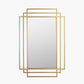 Gold Metal Art Deco Rectangular Wall Mirror