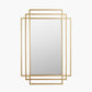 Gold Metal Art Deco Rectangular Wall Mirror