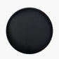 Black Metal Textured Edged Round Wall Mirror