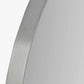 Brushed Silver Metal Slim Frame Round Wall Mirror Medium