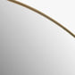Brushed Gold Metal Slim Frame Arch Floor Mirror