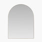 Brushed Gold Metal Slim Frame Tall Arch Wall Mirror