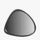 Black Wood Veneer Curved Wall Mirror