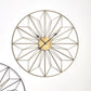 Gold Metal Geo Design Round Wall Clock