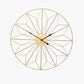 Gold Metal Geo Design Round Wall Clock