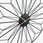 Black Metal Geo Design Round Wall Clock