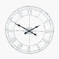 Antique Grey Metal Round Wall Clock Large