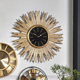 Gold Starburst Wall Clock