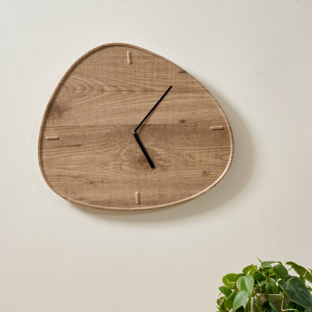 Natural Wood Veneer Tear Wall Clock