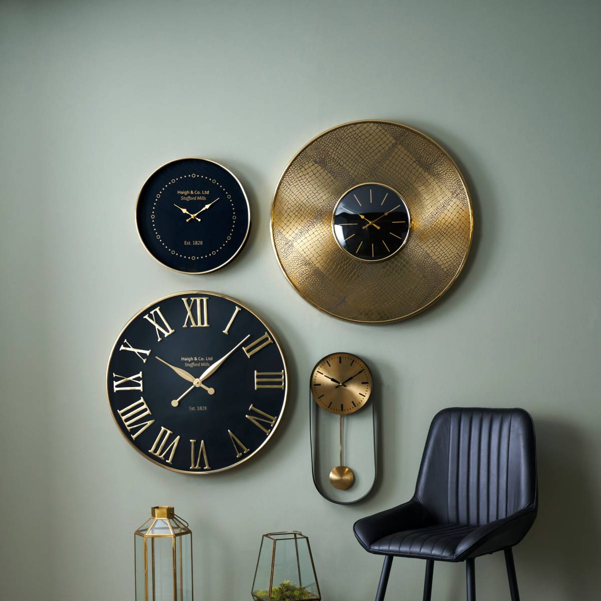 Antique Brass Pendulum Wall Clock