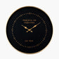 Black Face and Antique Brass Metal Wall Clock