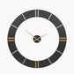 Black and Gold 2 Piece Open Wall Clock
