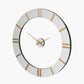 Mirror and Gold 2 Piece Open Wall Clock