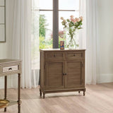 Ashwell Taupe Pine Wood 2 Drawer 2 Door Unit K/D