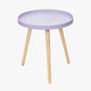 Halston Lilac Wood Veneer and Natural Pine Wood Side Table